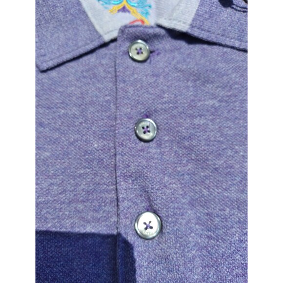 Robert Graham Knowledge Wisdom Truth Polo Shirt Heathered Light Purple Men Sz-XL - Picture 4 of 9